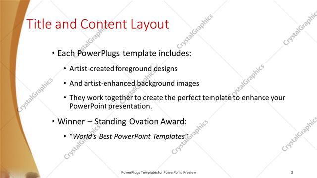 Title and Content presentation slide layout