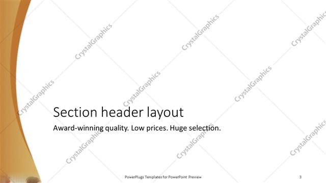 Section Header presentation slide layout