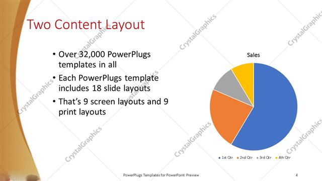 Two Content presentation slide layout