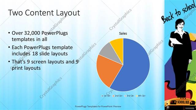 Two Content presentation slide layout