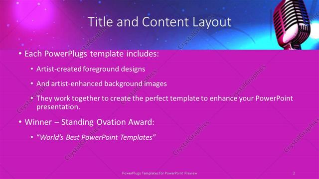 Title and Content presentation slide layout