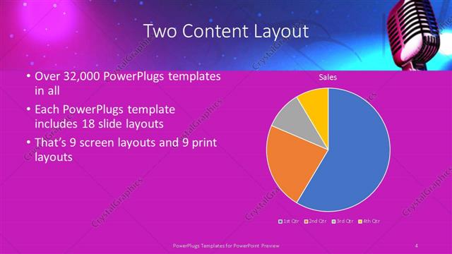 Two Content presentation slide layout
