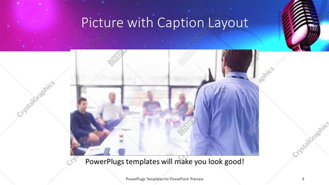 Picture with Caption presentation slide layout