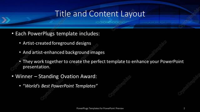 Title and Content presentation slide layout