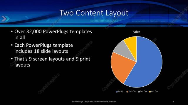 Two Content presentation slide layout