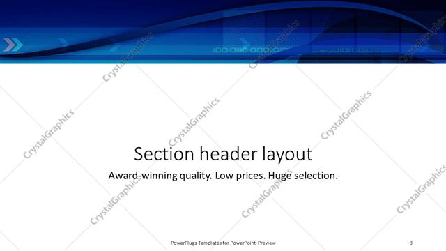 Section Header presentation slide layout