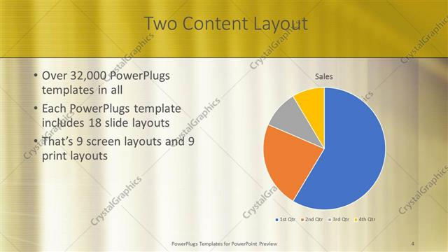 Two Content presentation slide layout