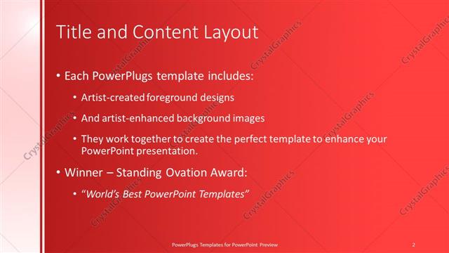 Title and Content presentation slide layout