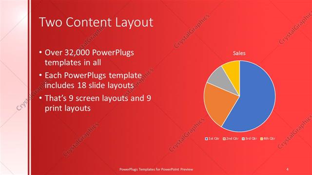 Two Content presentation slide layout