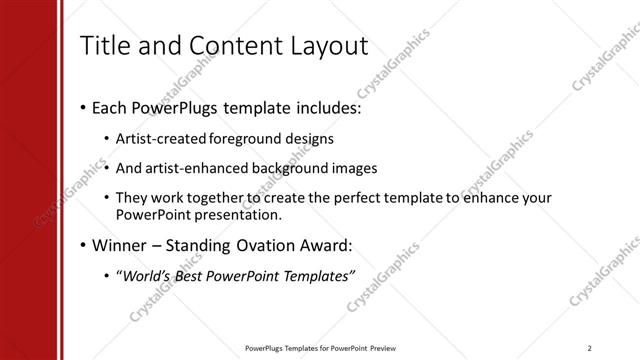 Title and Content presentation slide layout