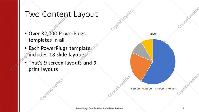 Two Content presentation slide layout