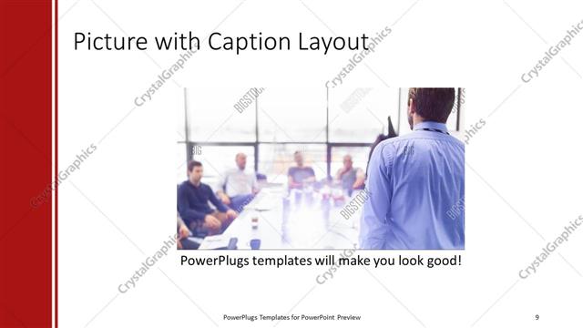 Picture with Caption presentation slide layout