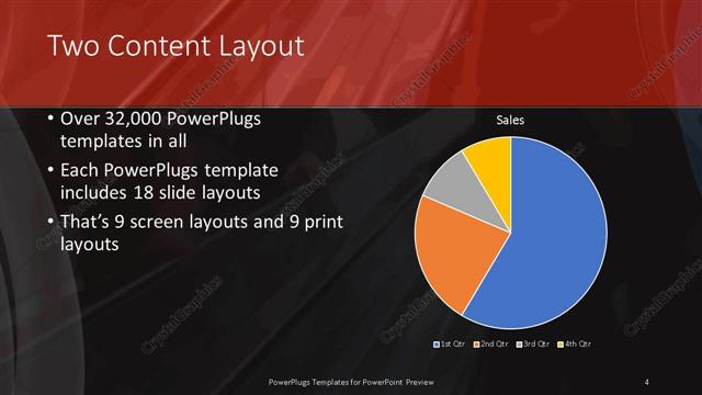 Two Content presentation slide layout