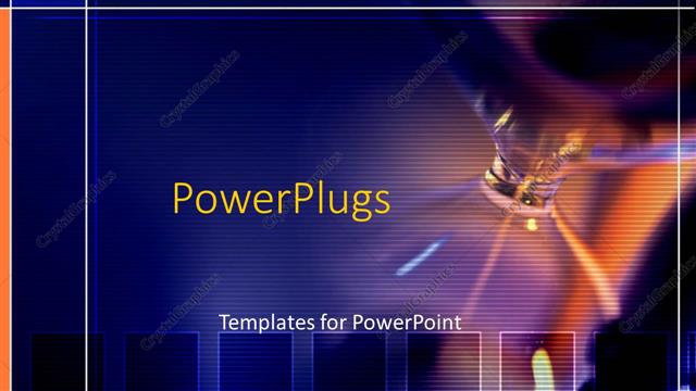  Presentation with substance - Substance dripping down hourglass with glow of light and squares