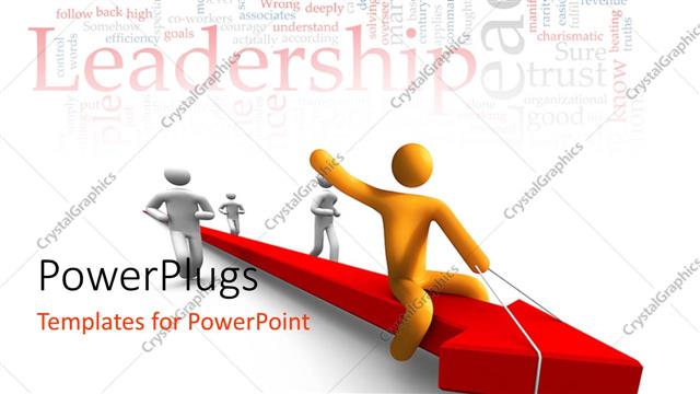  Presentation with successful - A number of people with an arrow