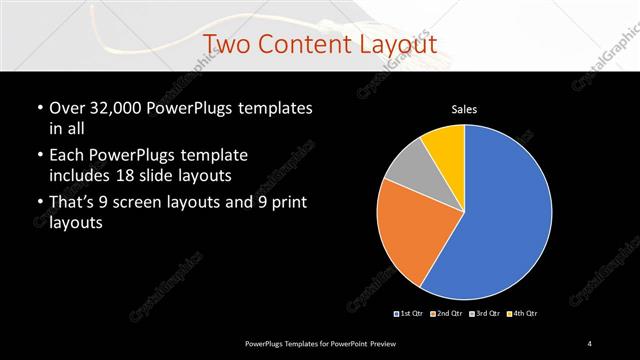 Two Content presentation slide layout