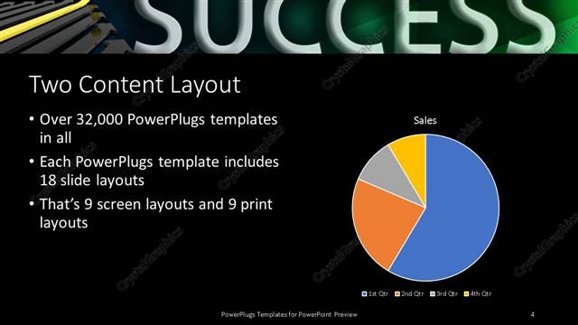 Two Content presentation slide layout