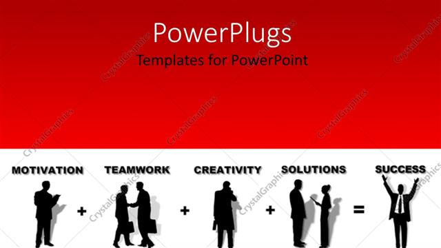  Presentation with way - SUCCESS depiction showing ingredients that make up a successful businessman