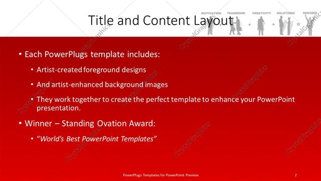 Title and Content presentation slide layout