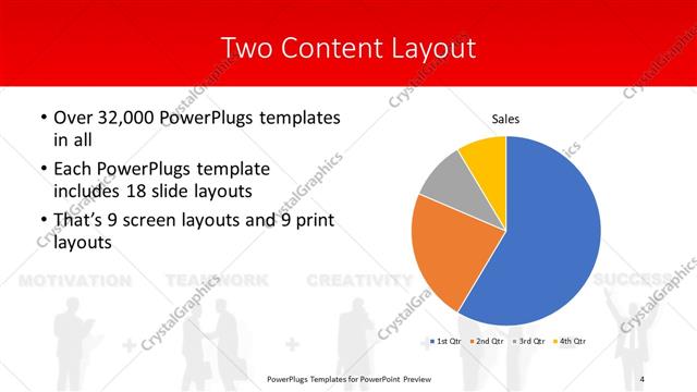 Two Content presentation slide layout