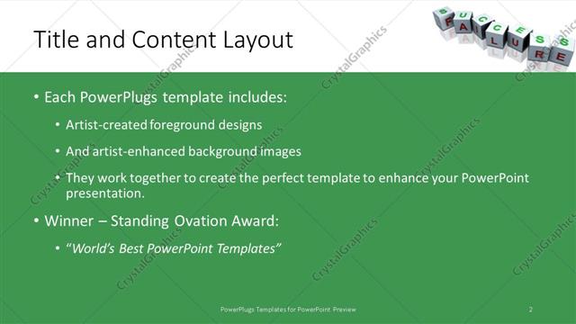 Title and Content presentation slide layout