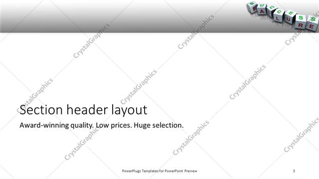 Section Header presentation slide layout