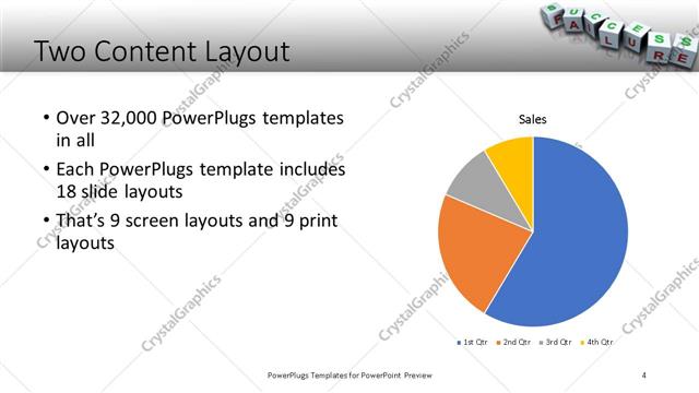 Two Content presentation slide layout