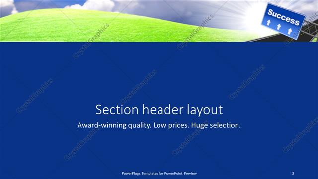Section Header presentation slide layout