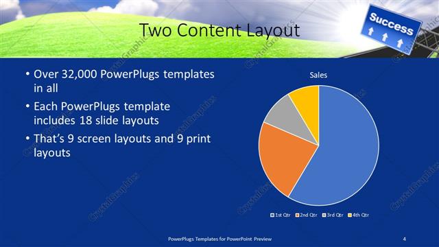 Two Content presentation slide layout