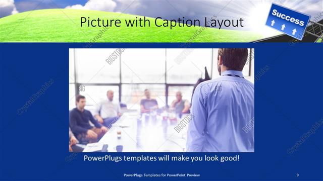 Picture with Caption presentation slide layout