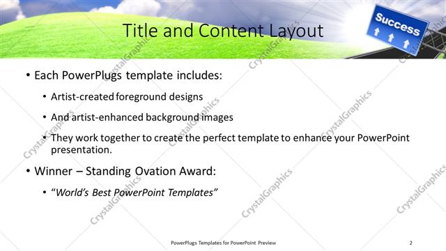 Title and Content presentation slide layout