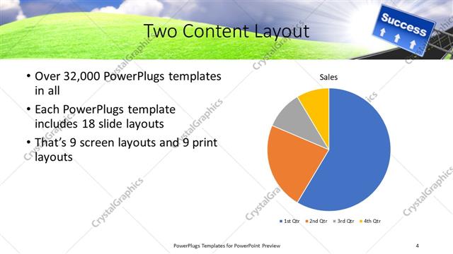 Two Content presentation slide layout