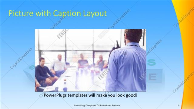 Picture with Caption presentation slide layout