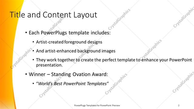 Title and Content presentation slide layout