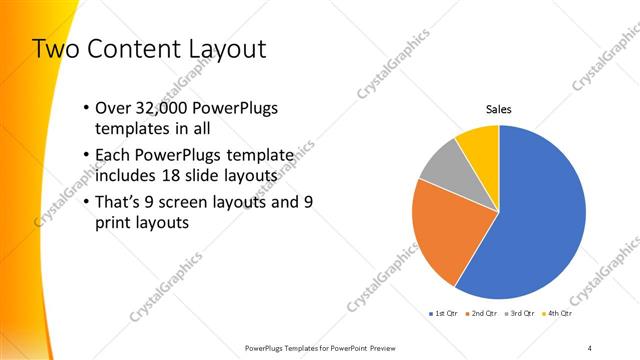 Two Content presentation slide layout
