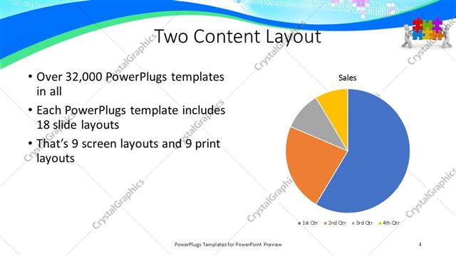 Two Content presentation slide layout
