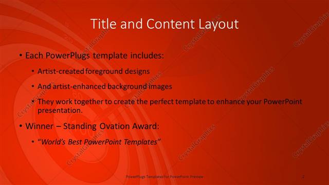 Title and Content presentation slide layout