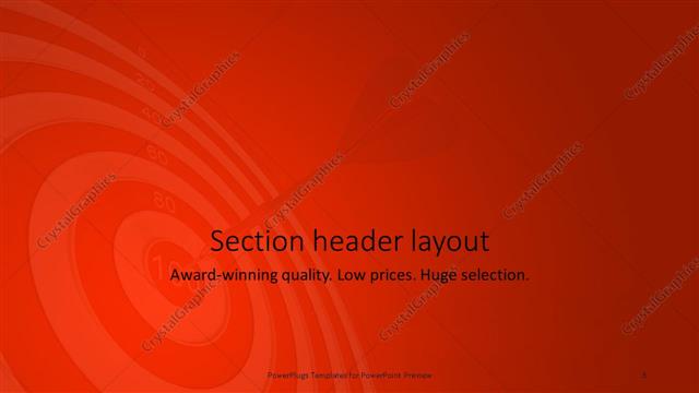 Section Header presentation slide layout