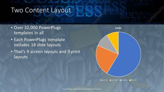 Two Content presentation slide layout