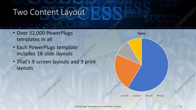 Two Content presentation slide layout