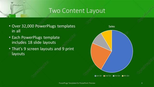 Two Content presentation slide layout