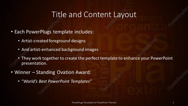 Title and Content presentation slide layout