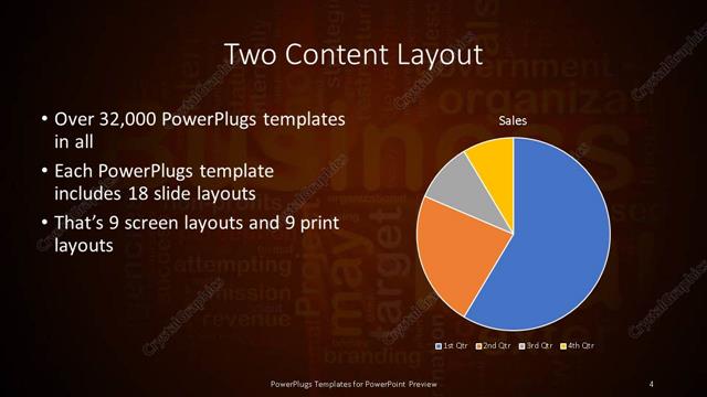 Two Content presentation slide layout