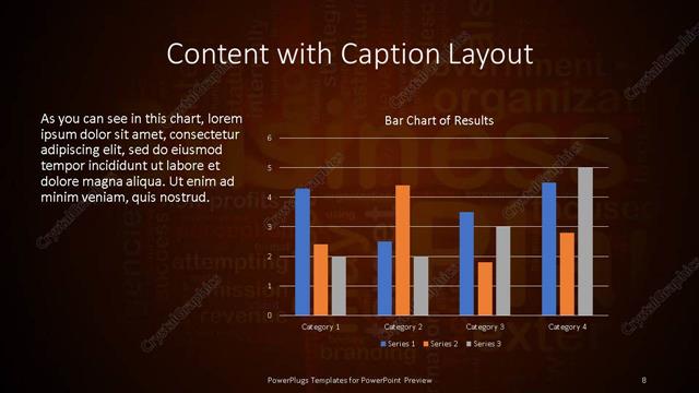 Content with Caption presentation slide layout