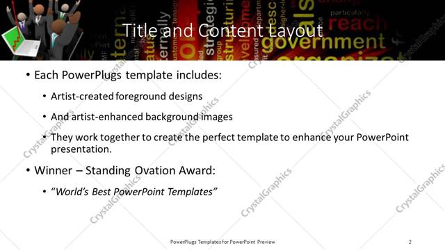 Title and Content presentation slide layout