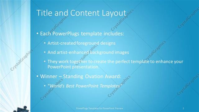 Title and Content presentation slide layout