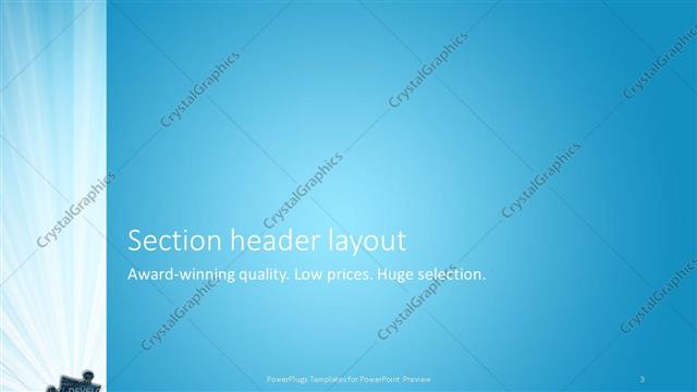 Section Header presentation slide layout