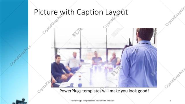 Picture with Caption presentation slide layout