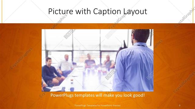 Picture with Caption presentation slide layout