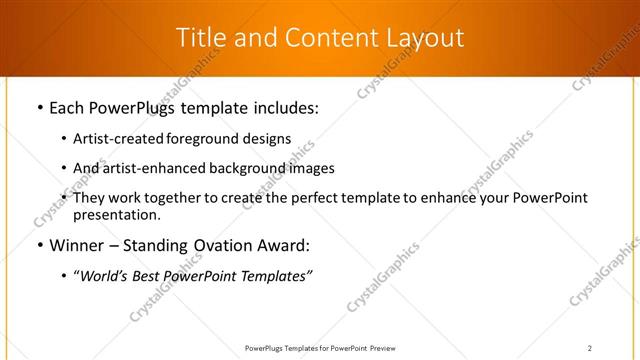 Title and Content presentation slide layout